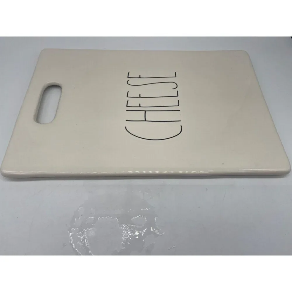 Rae Dunn White Ceramic Cheese Board
